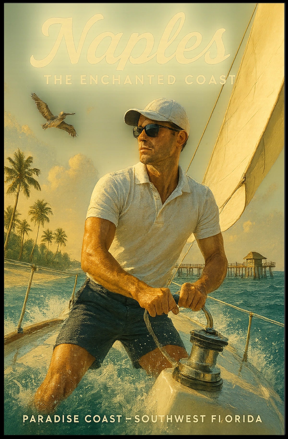 Naples The Enchanted Coast Poster