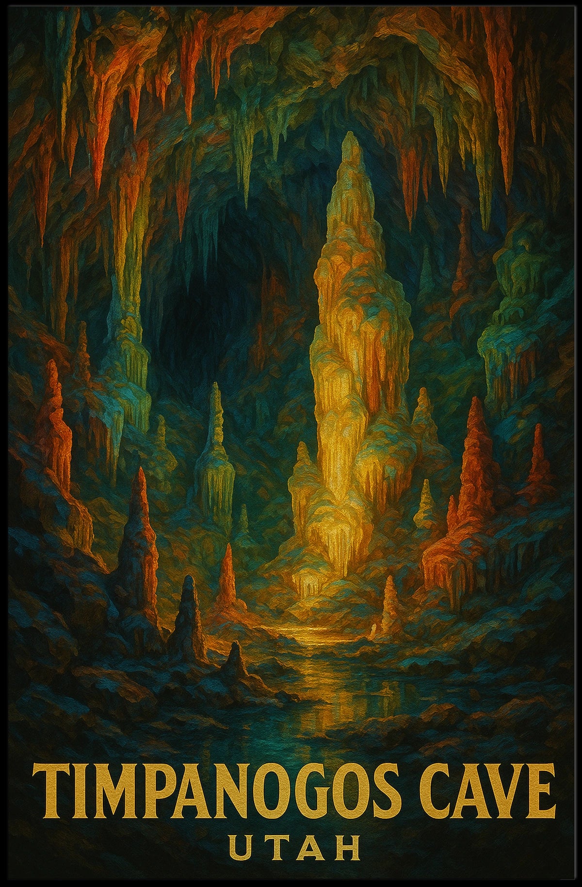 Timpanogos Cave Utah Poster