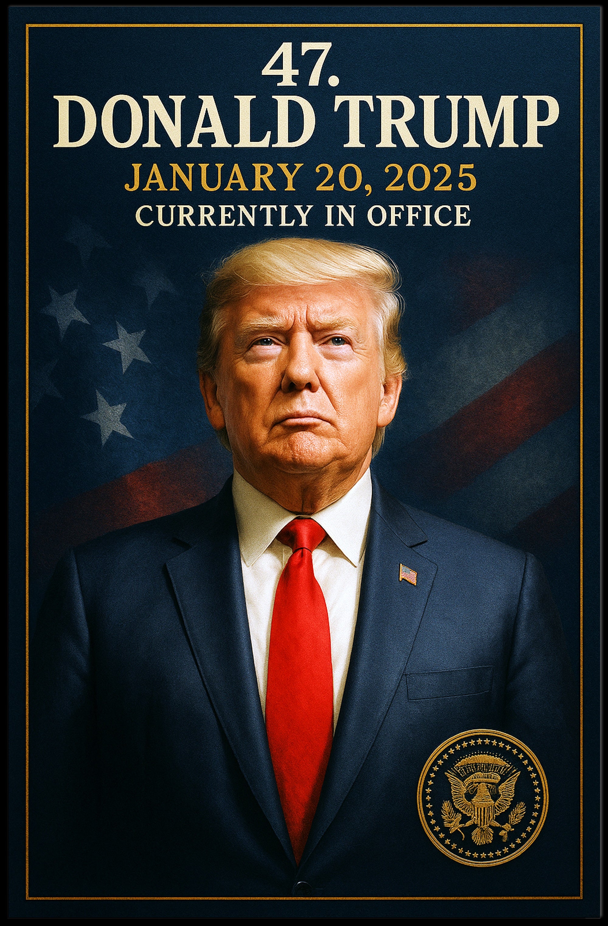 Donald Trump 47th President Poster