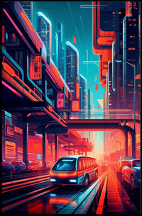Futuristic Urban Transit Poster