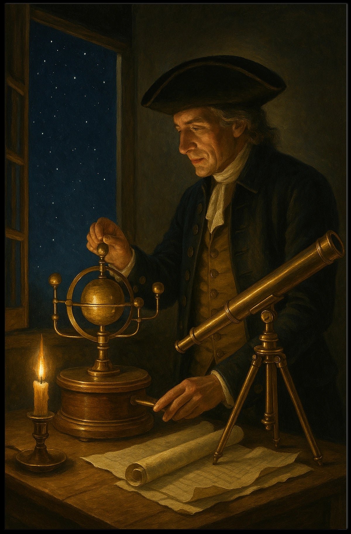 The Astronomers Study Poster