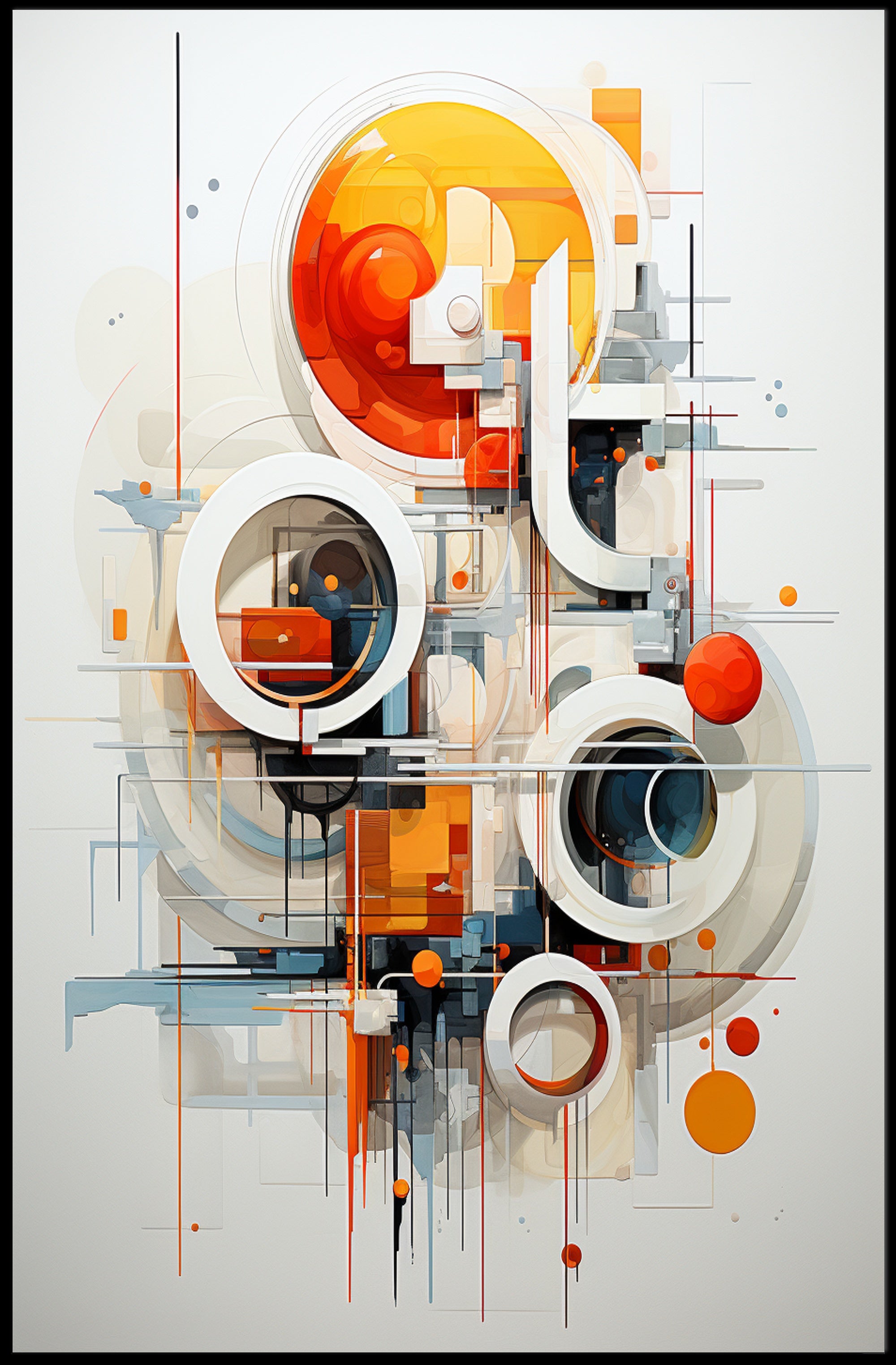 Abstract Geometric Symphony Abstract Poster PosterGoat