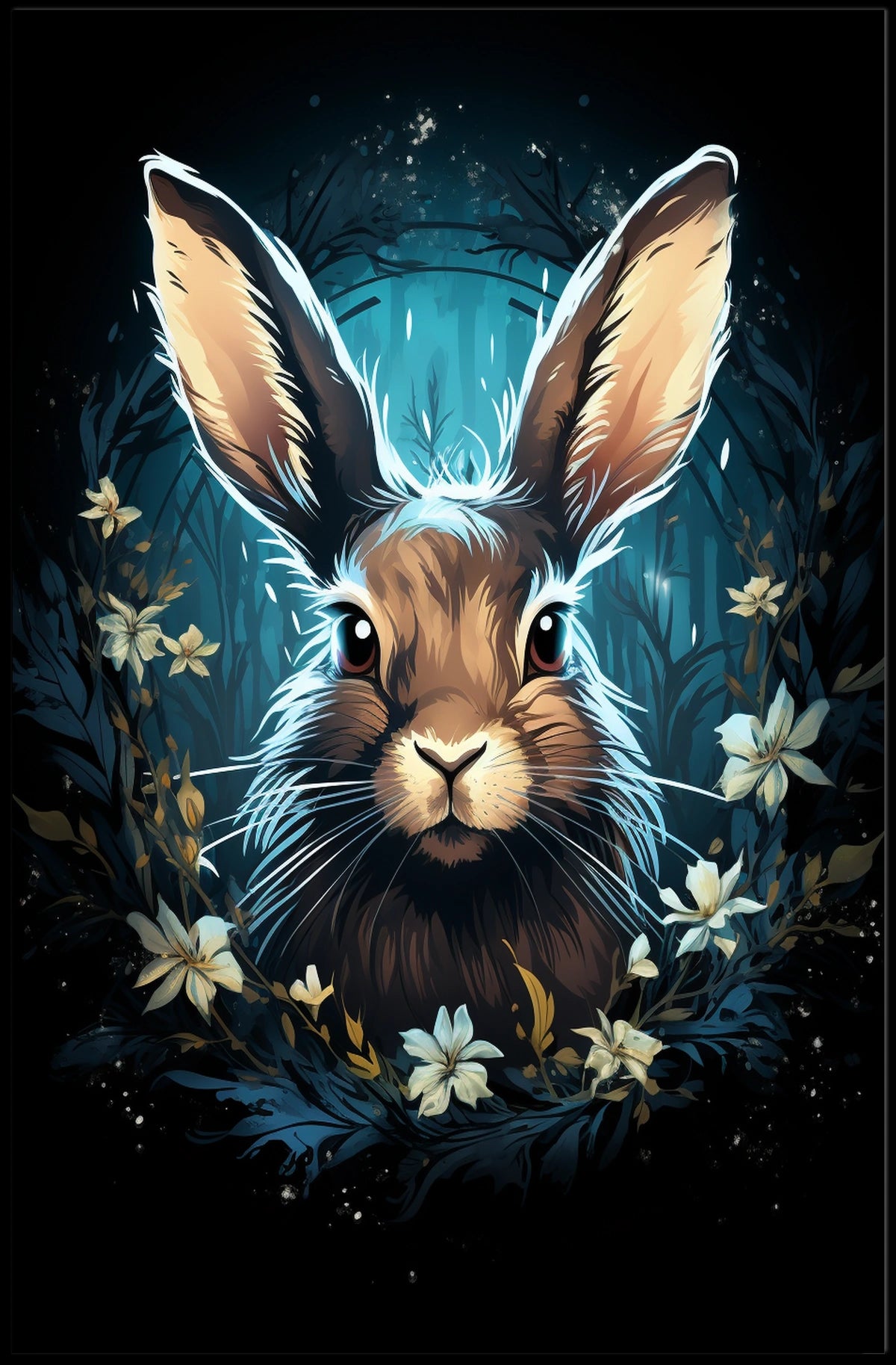 Enchanted Forest Rabbit Poster