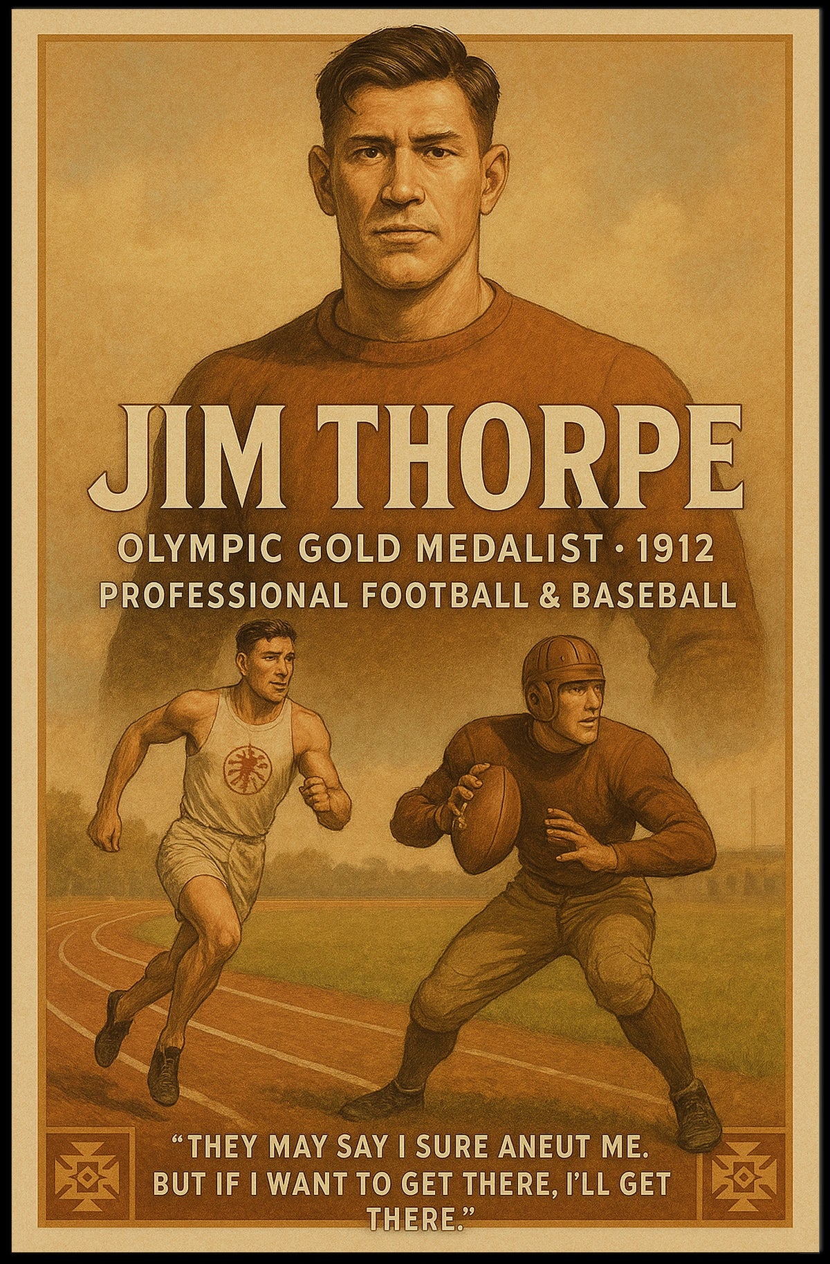 Epic Olympic Athlete Tribute Poster