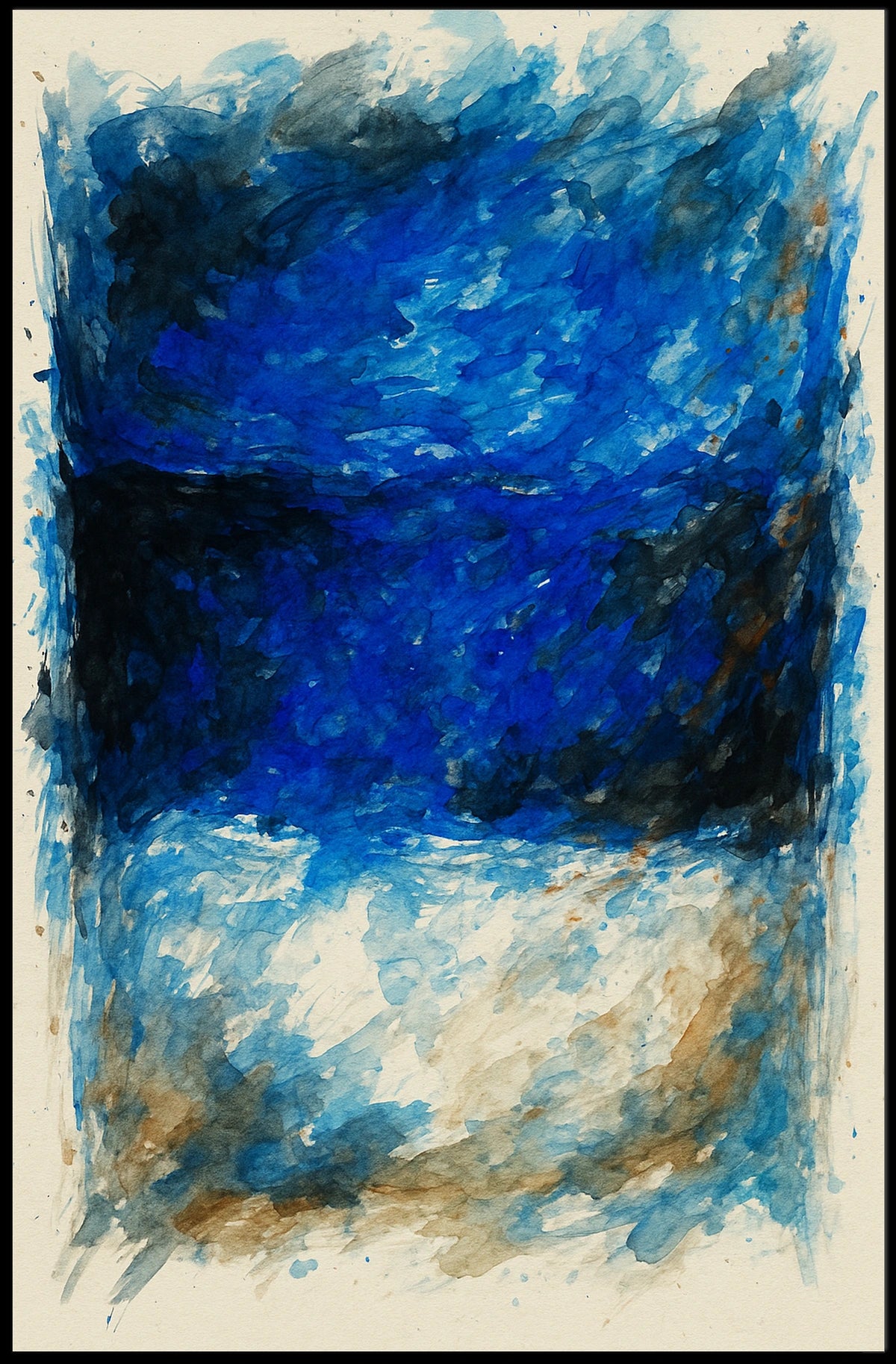 Abstract Blue Horizons Abstract Poster