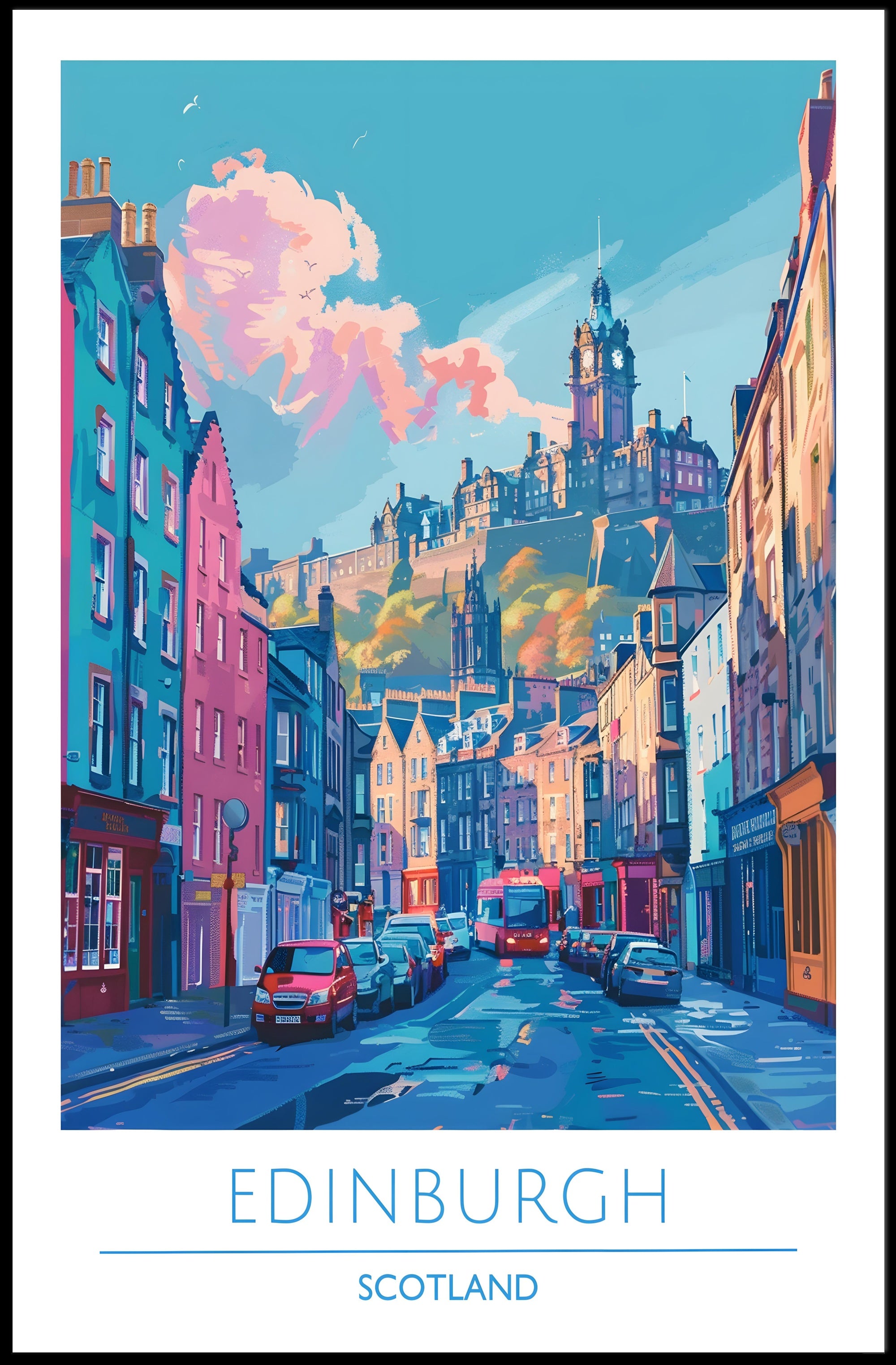 Edinburgh Cityscape Poster