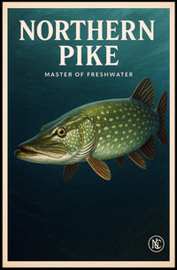 Northern Pike Master of Freshwater Poster PosterGoat