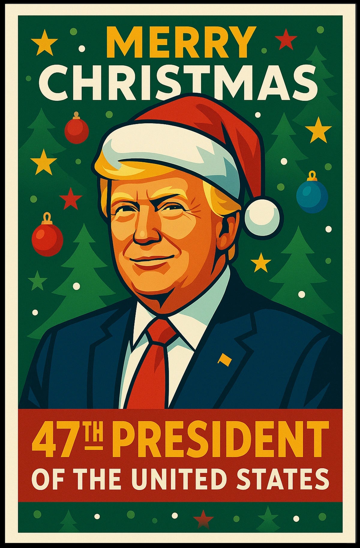 Merry Christmas 47Th President Poster