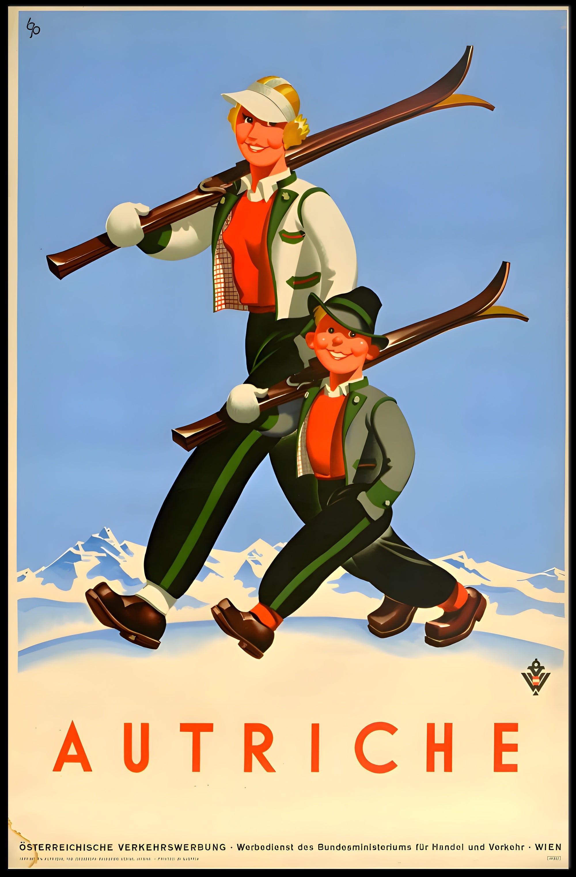 Austria Skiing Promotion Poster PosterGoat