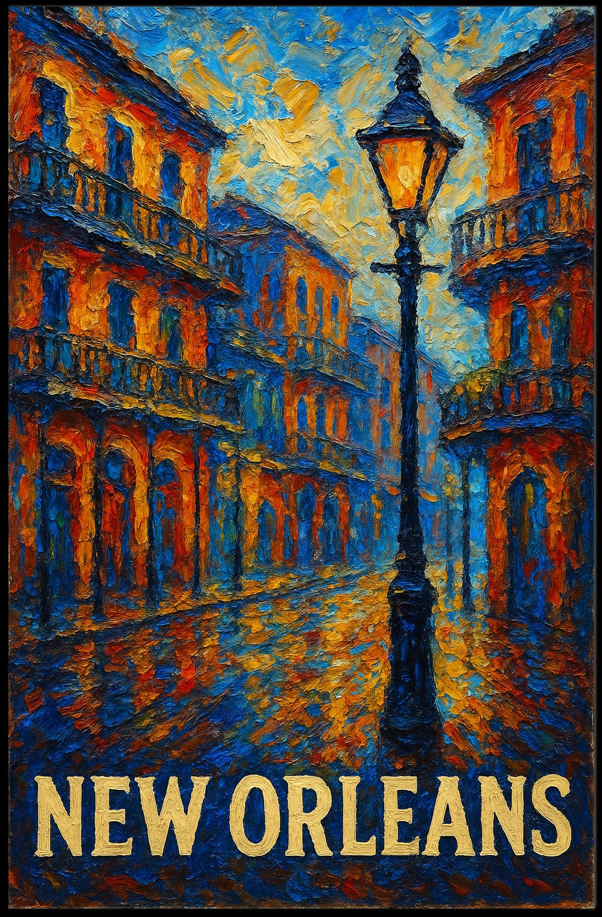 New Orleans A Vibrant Evening Poster