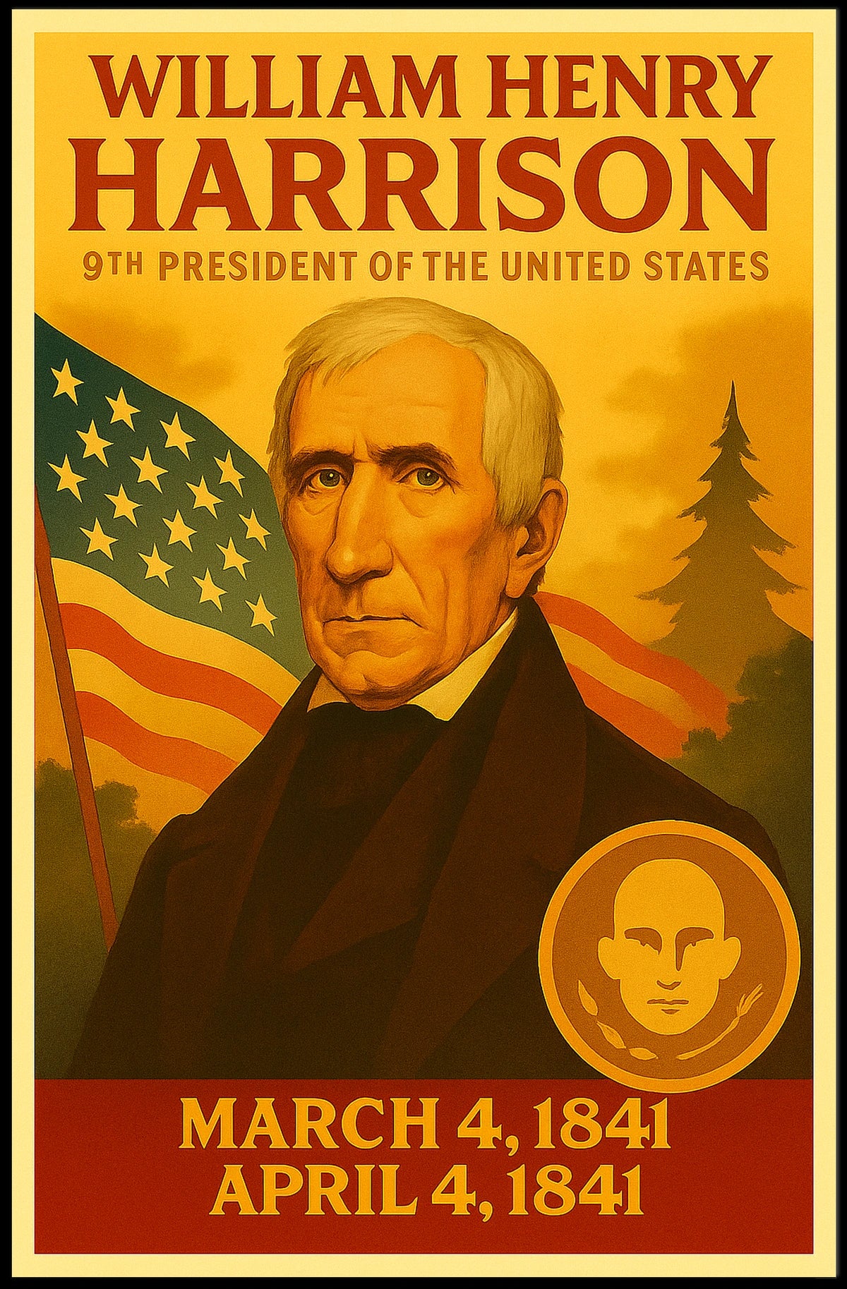 William Henry Harrison 9th President Poster