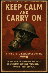 Keep Calm And Carry On Tribute To Wwii Poster