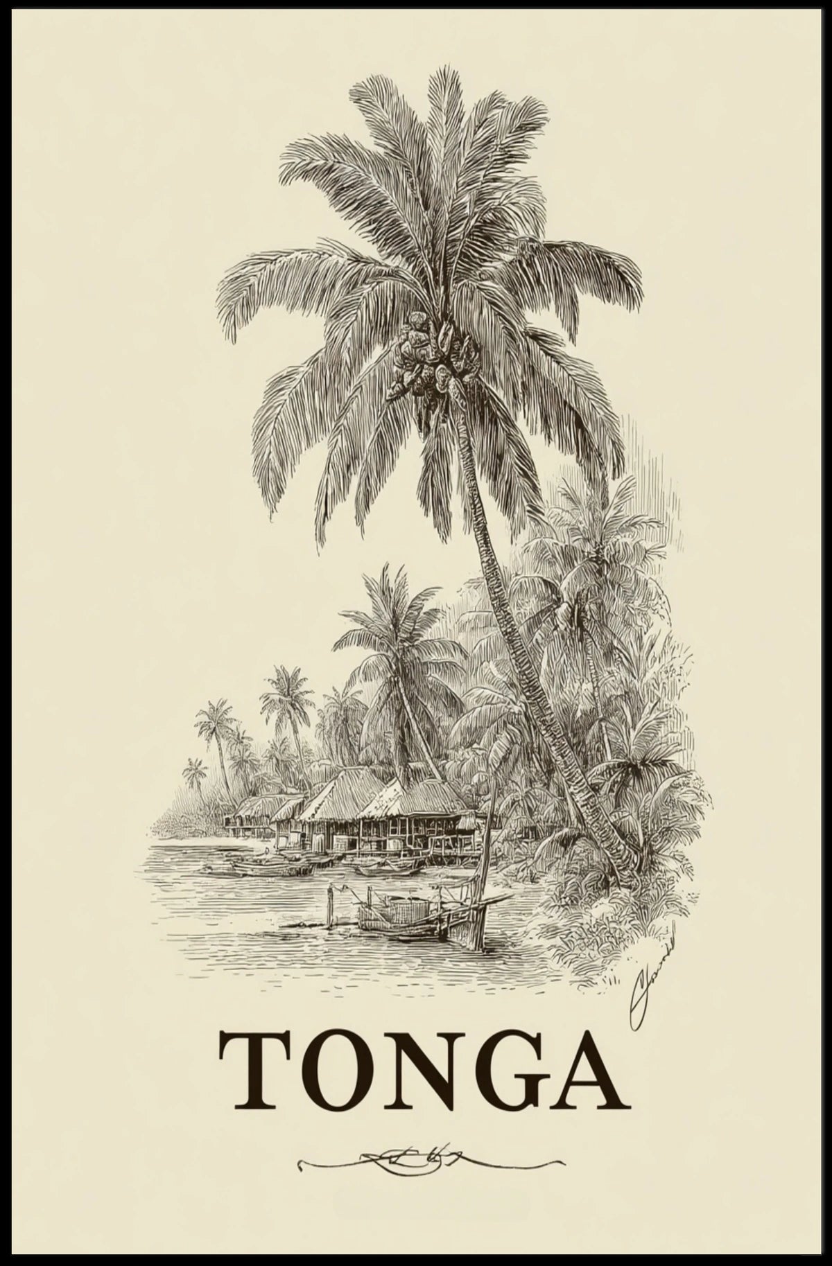 Tropical Paradise Tonga Poster