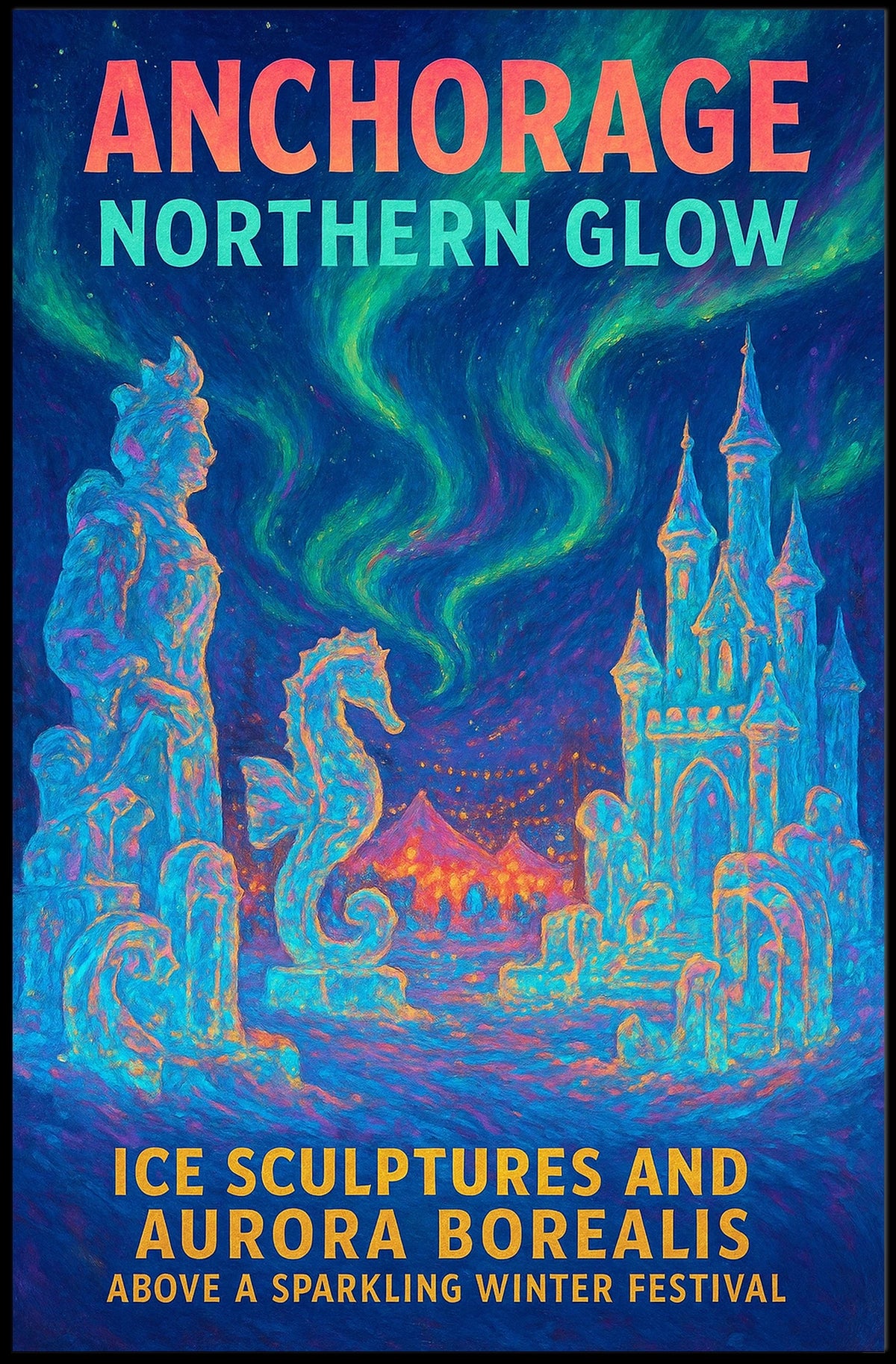 Anchorage Northern Glow Poster