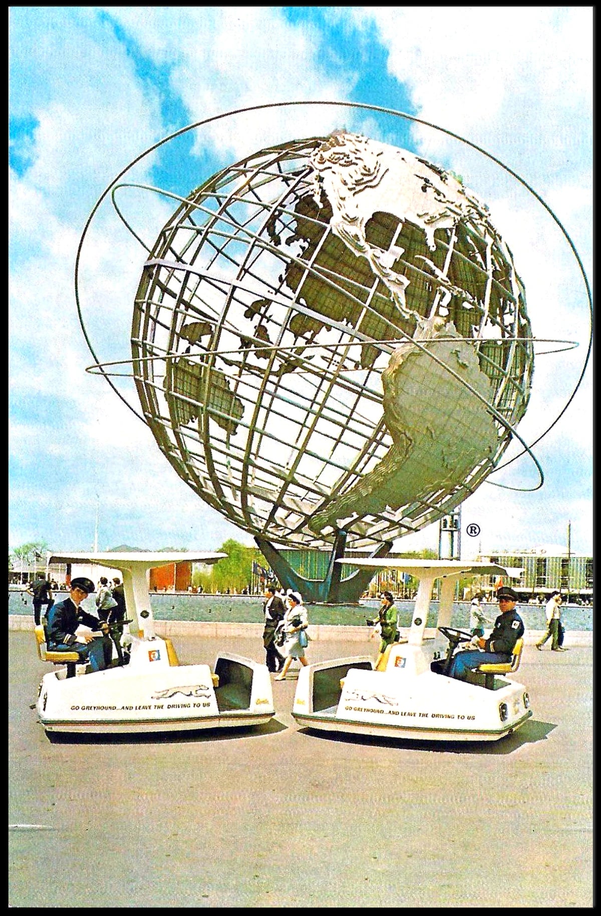 World's Fair Vintage Travel Poster Futuristic Globe Fans