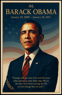 Barack Obama 44th President Political Poster