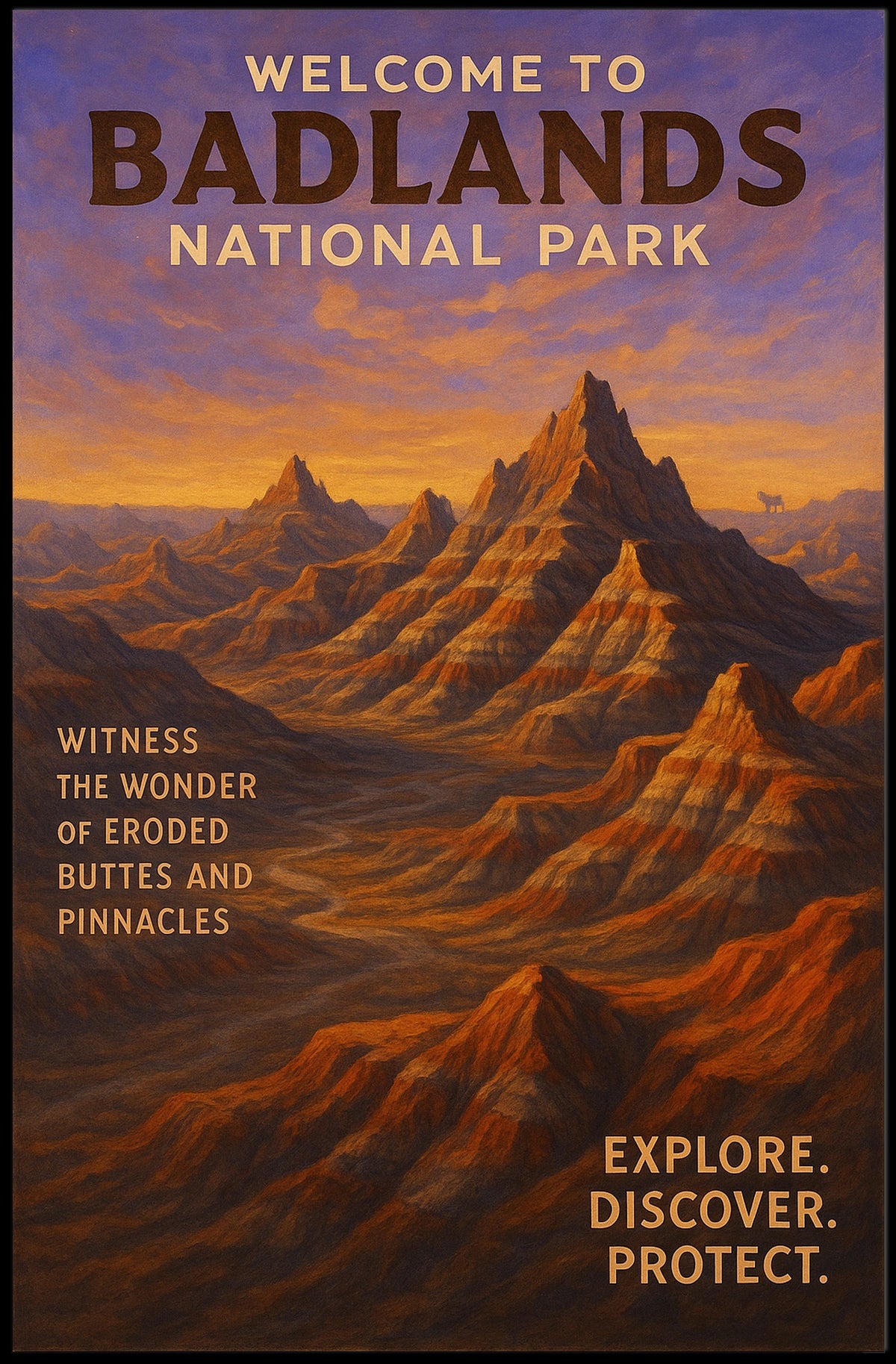 Welcome to Badlands National Park Poster