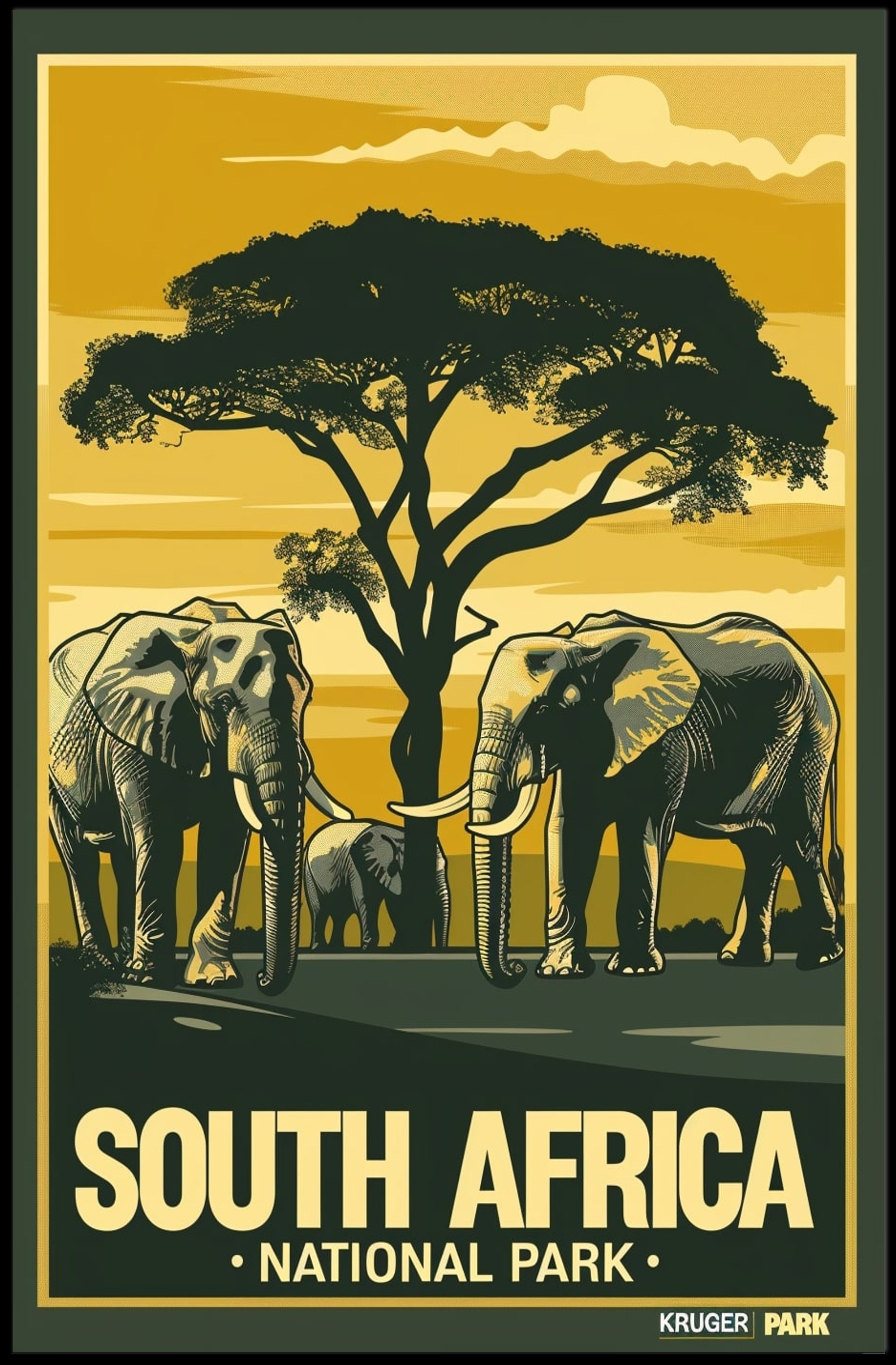African Savannah Wildlife Adventure: National Park Poster
