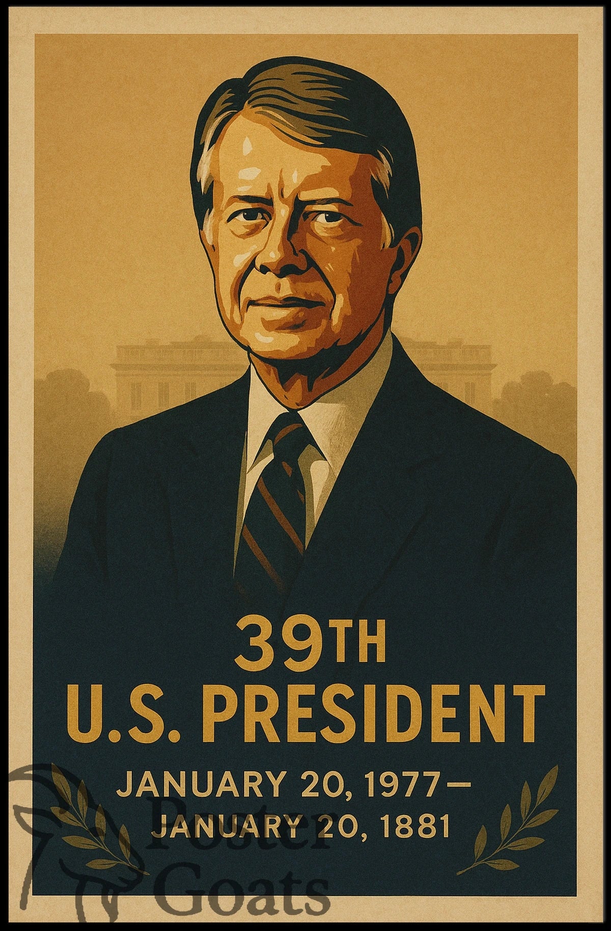 Vintage U.S. President Historical or Presidential Poster