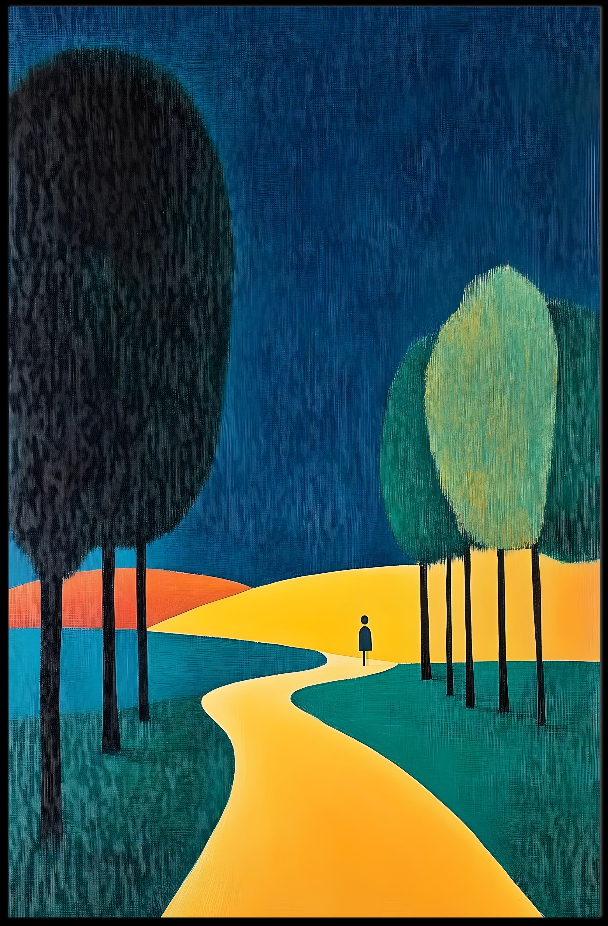 Pathway Through Trees Poster Serene Forest Wall Art