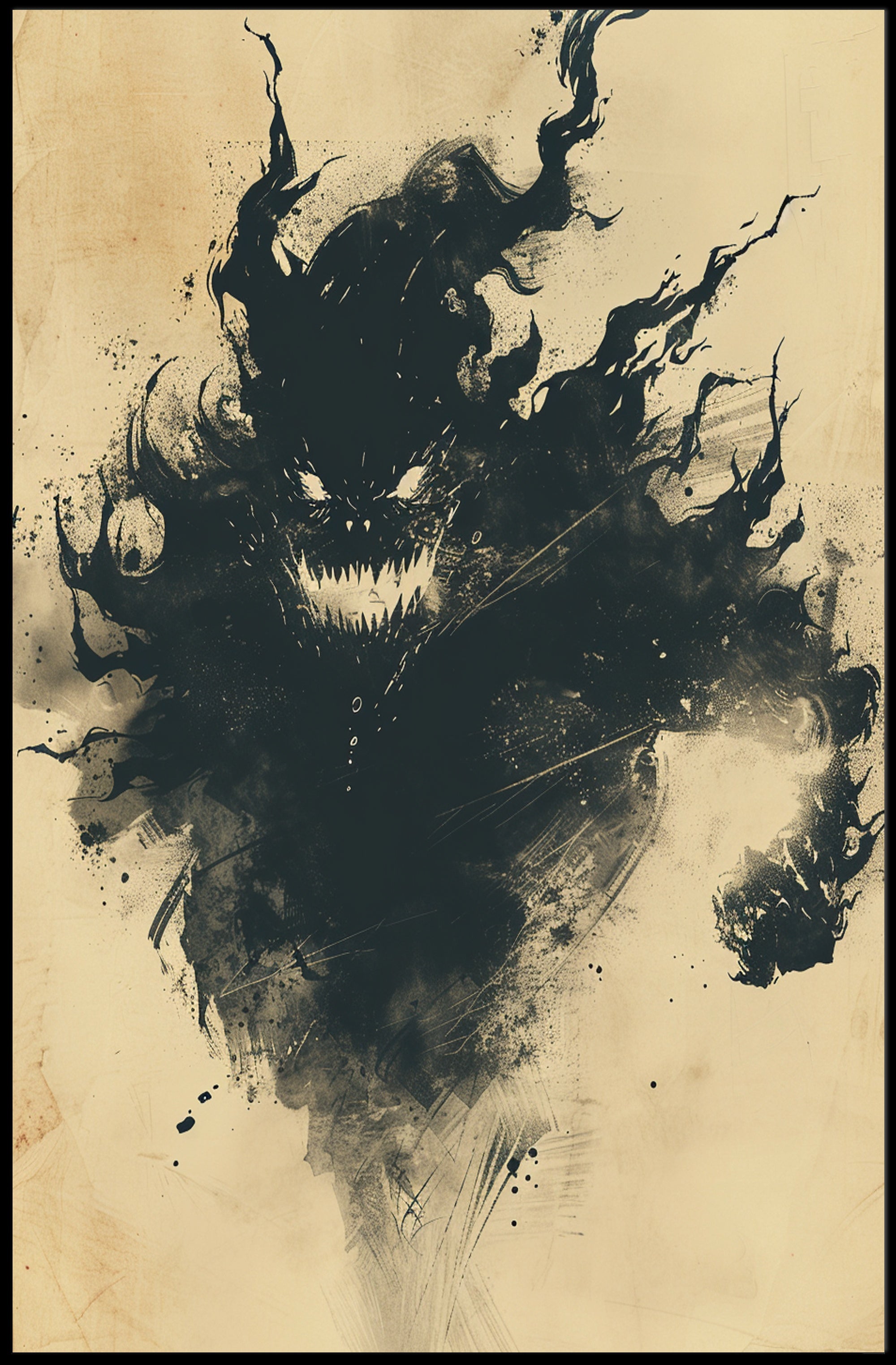 Shadowy Entity in Motion Poster PosterGoat