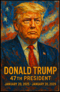 Trump Blaze Determination Expressionism Poster