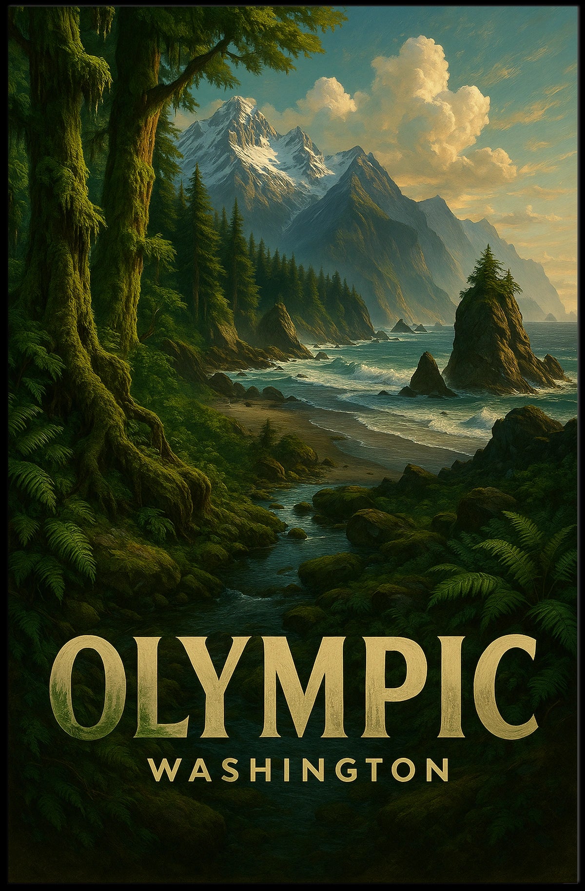 Olympic National Park Washington Poster