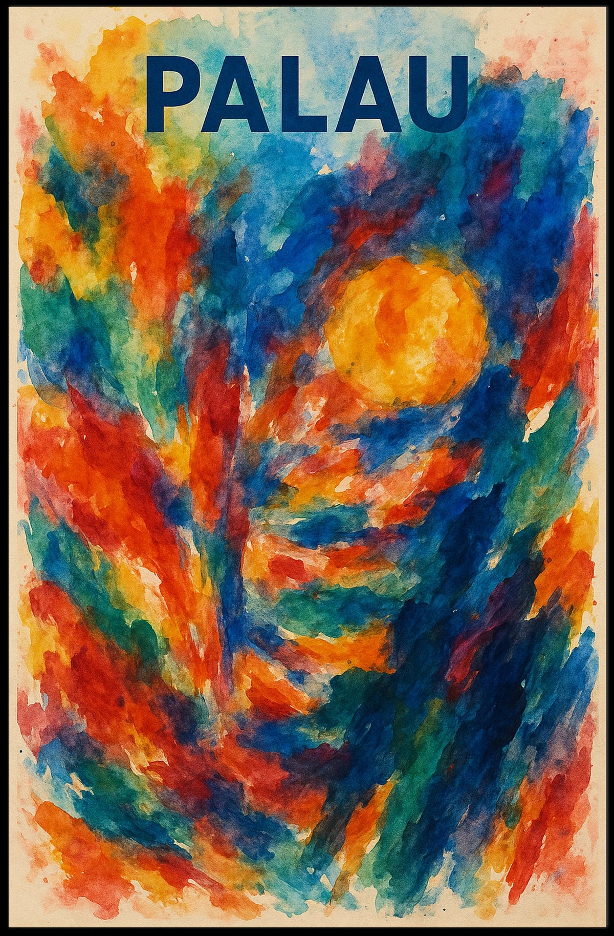 Palau A Vibrant Impression Poster