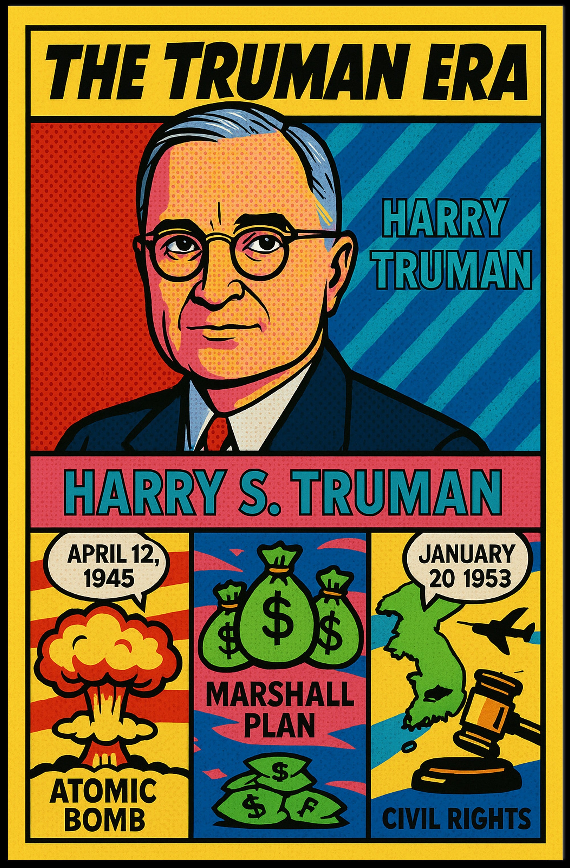 Harry S. Truman The Truman Era Poster PosterGoat