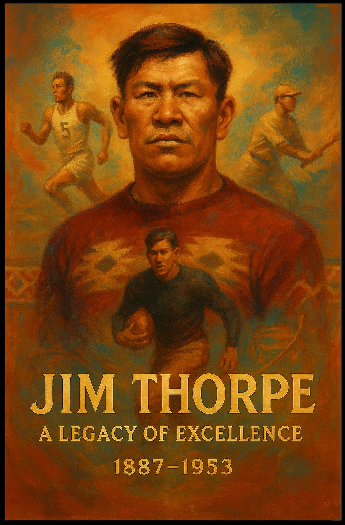 Celebrating Jim Thorpe A Sporting Legend Jim Thorpe Poster