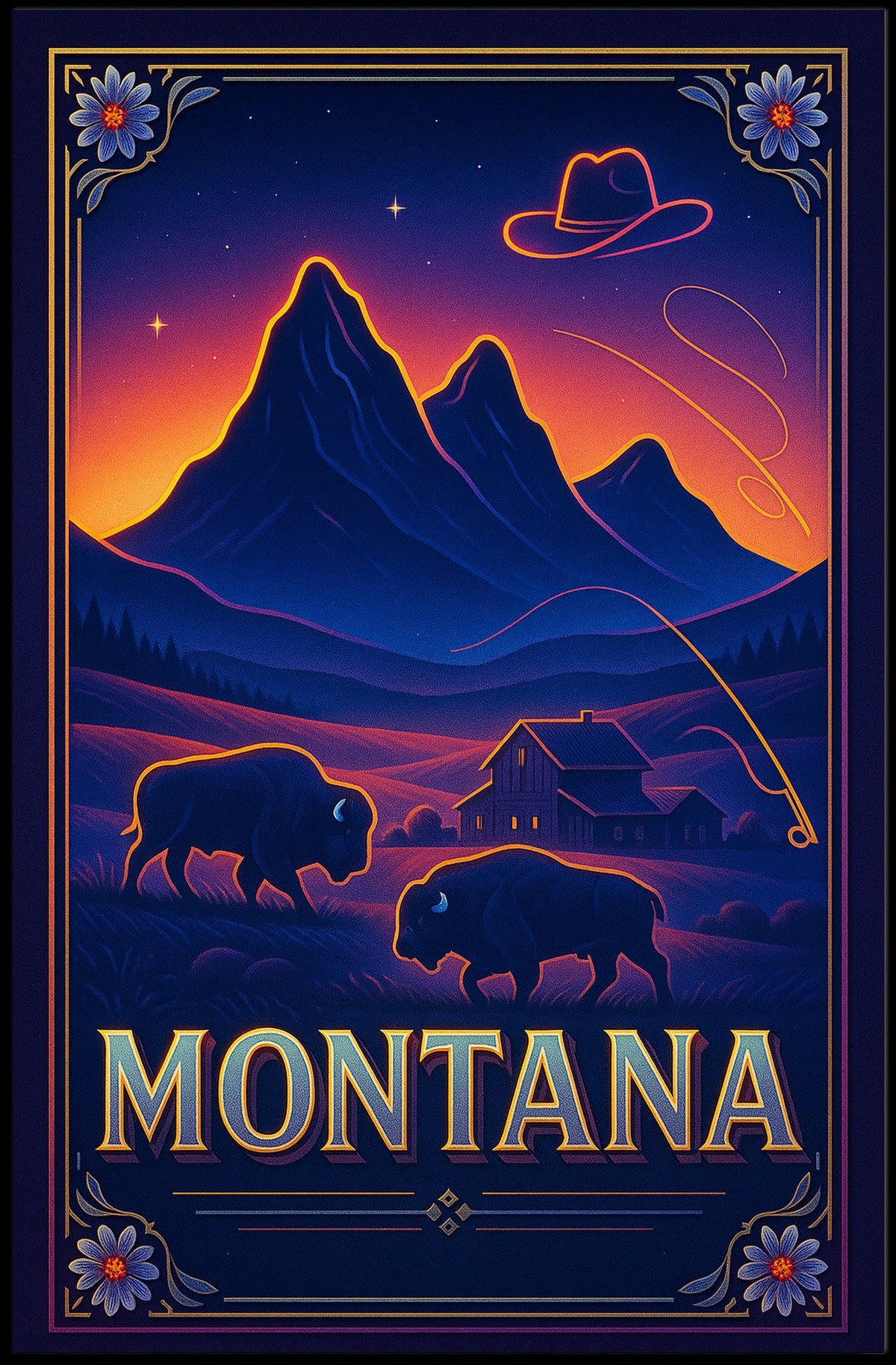 Montana Wilderness Poster
