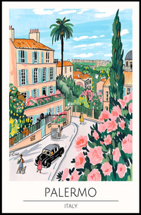 Palermo Illustrated Poster PosterGoat