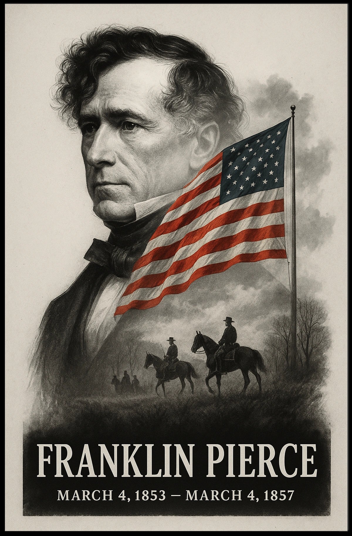 Franklin Pierce 14th President of the United States Reflections Poster