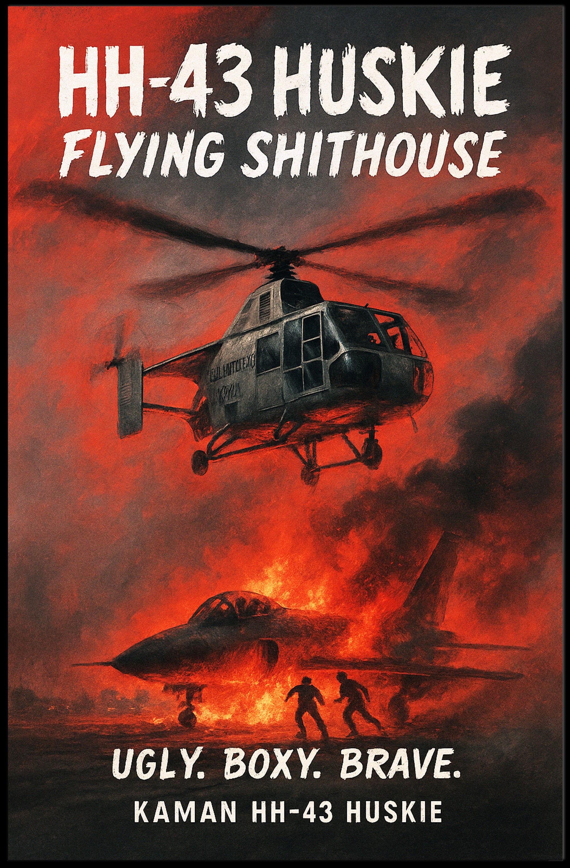 Kaman HH-43 Huskie Ugly. Boxy. Brave Poster PosterGoat