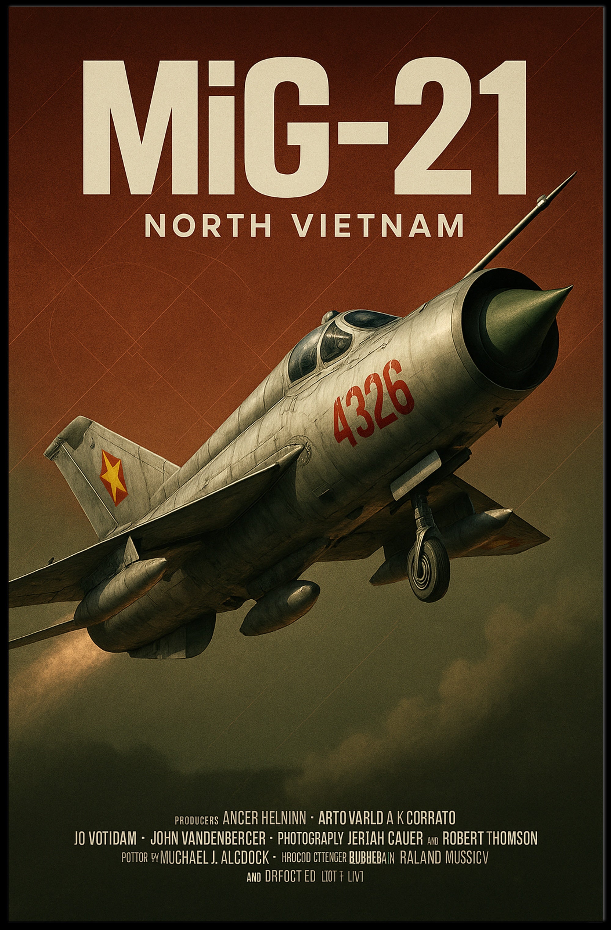 MiG-21 Fighter Jet Vietnam War Historical Poster