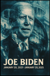 Joe Biden 46th President of the United States Double Exposure Poster