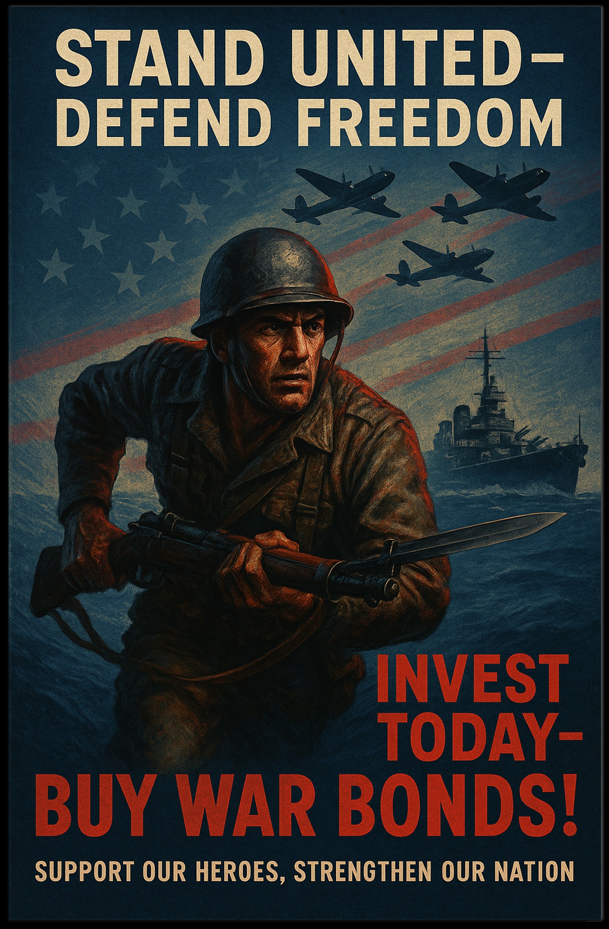 Stand United, Defend Freedom Poster