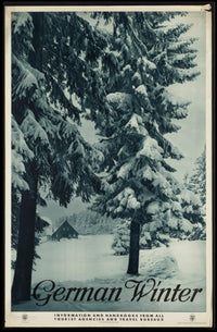 Serene Snowy Landscape Vintage Travel Poster PosterGoat