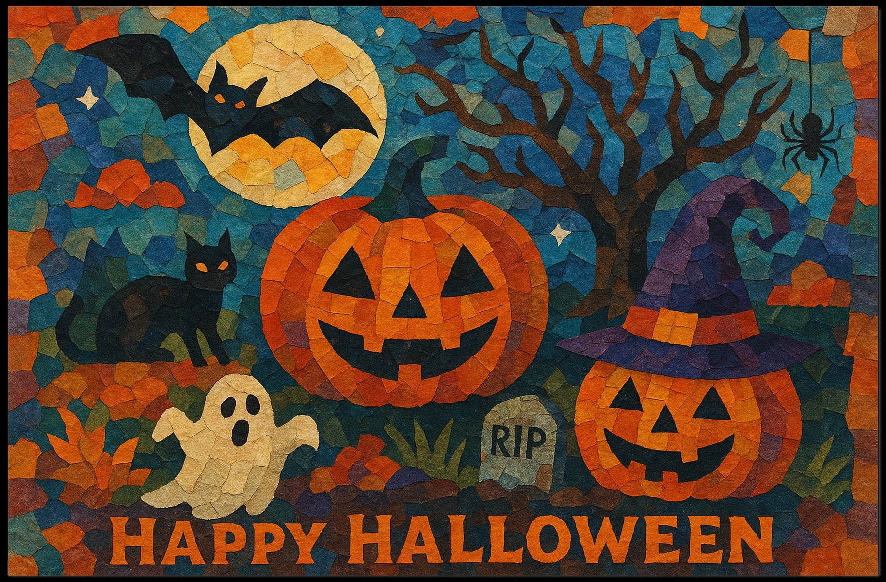 Halloween Urban Nightscape Cinematic Poster