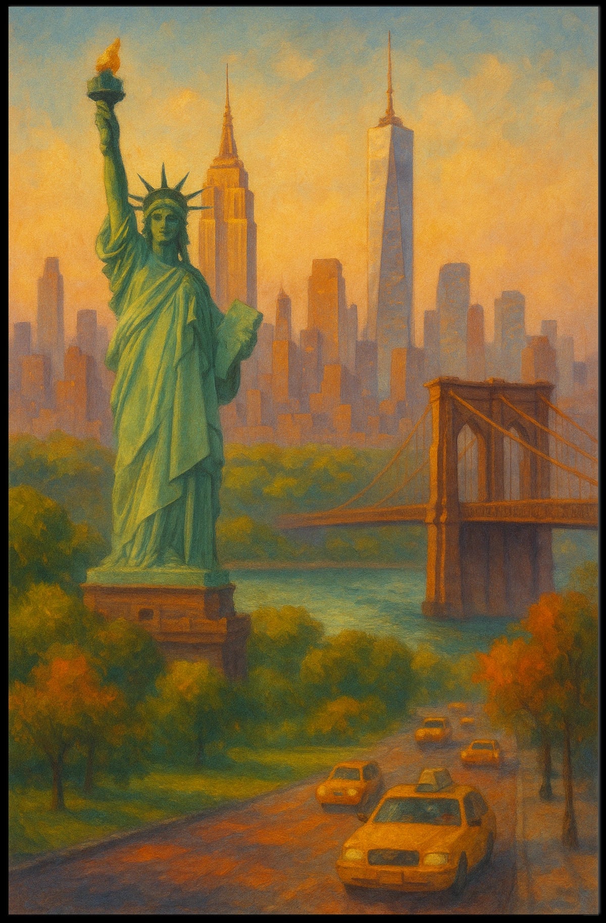 Iconic New York Cityscape Poster For Home Decor Lovers