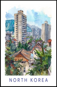 Urban Landscape of North Korea Poster PosterGoat