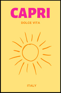 Capri Dolce Vita Art Print Travel Poster PosterGoat