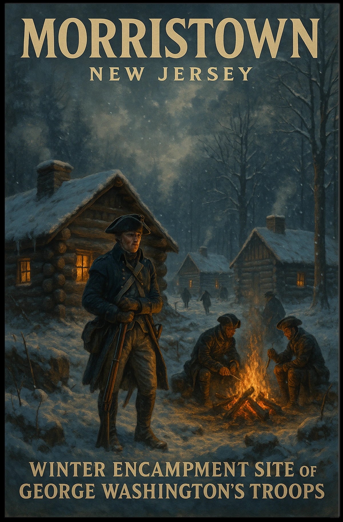 George WashingtonS Winter Encampment Poster