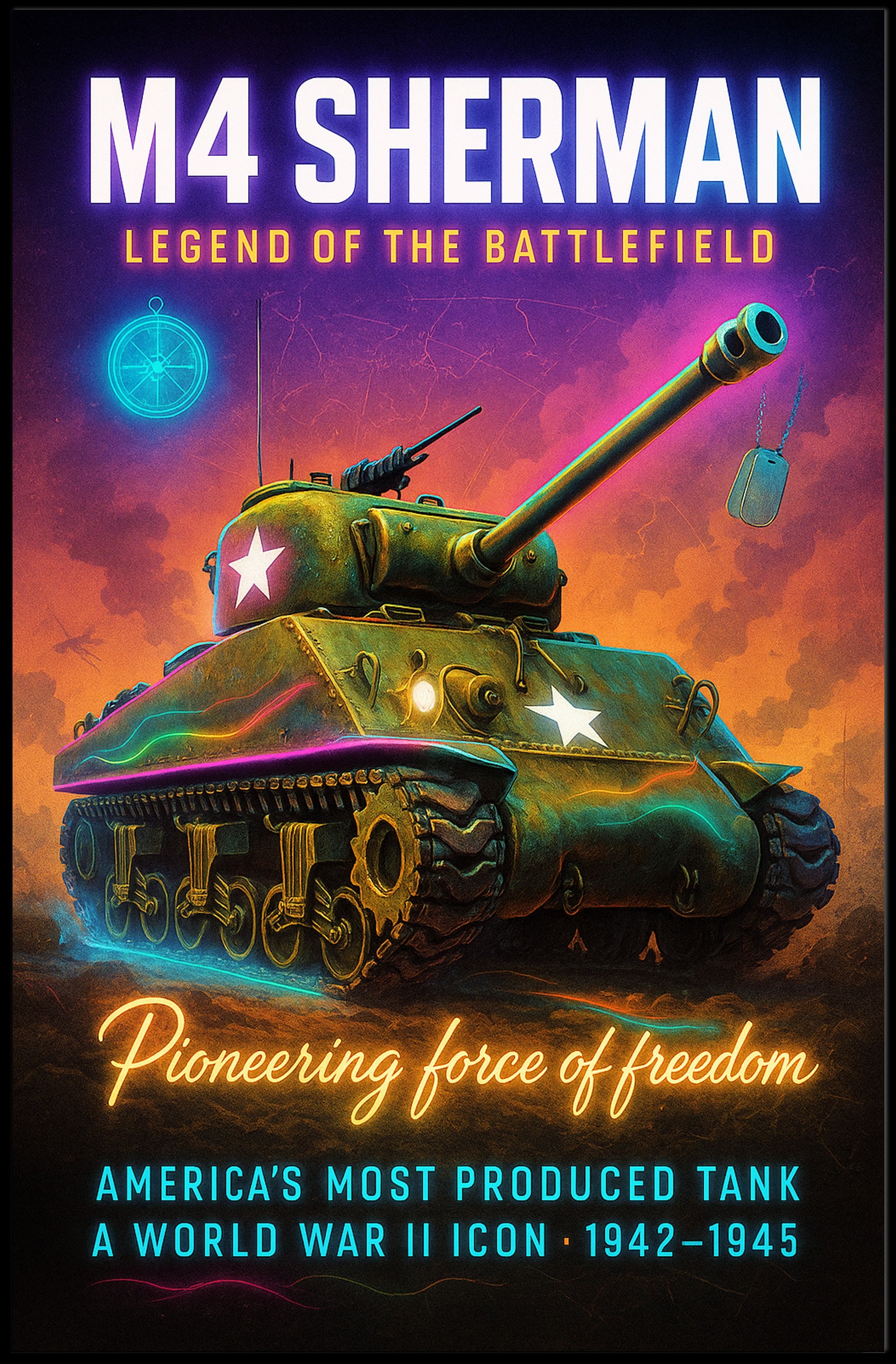 M4 Sherman Legend of the Battlefield Poster PosterGoat