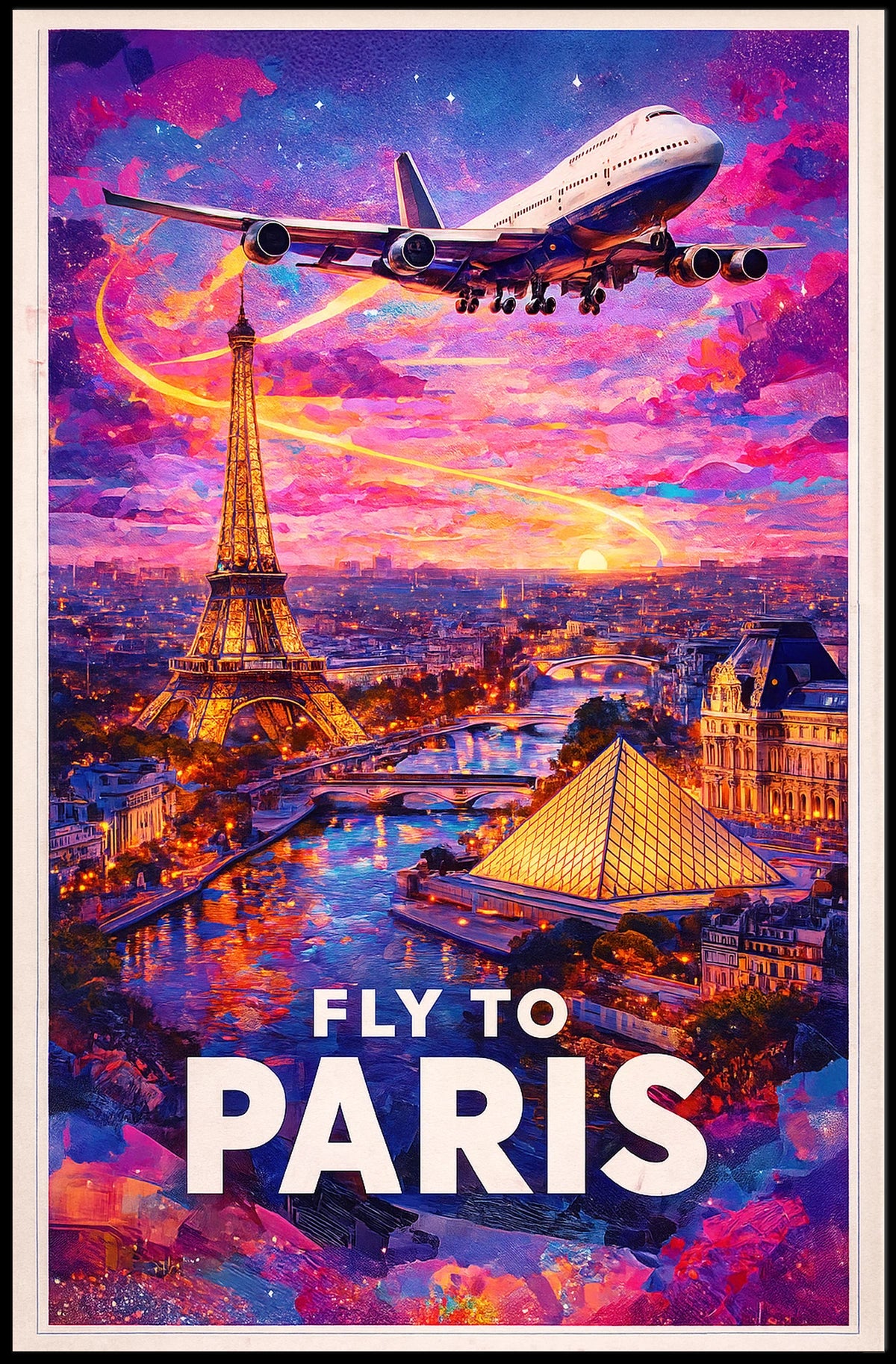 Fly To Paris Poster
