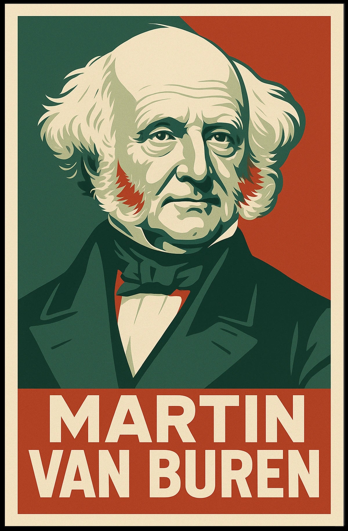 Martin Van Buren Heritage Portrait Lithograph Poster