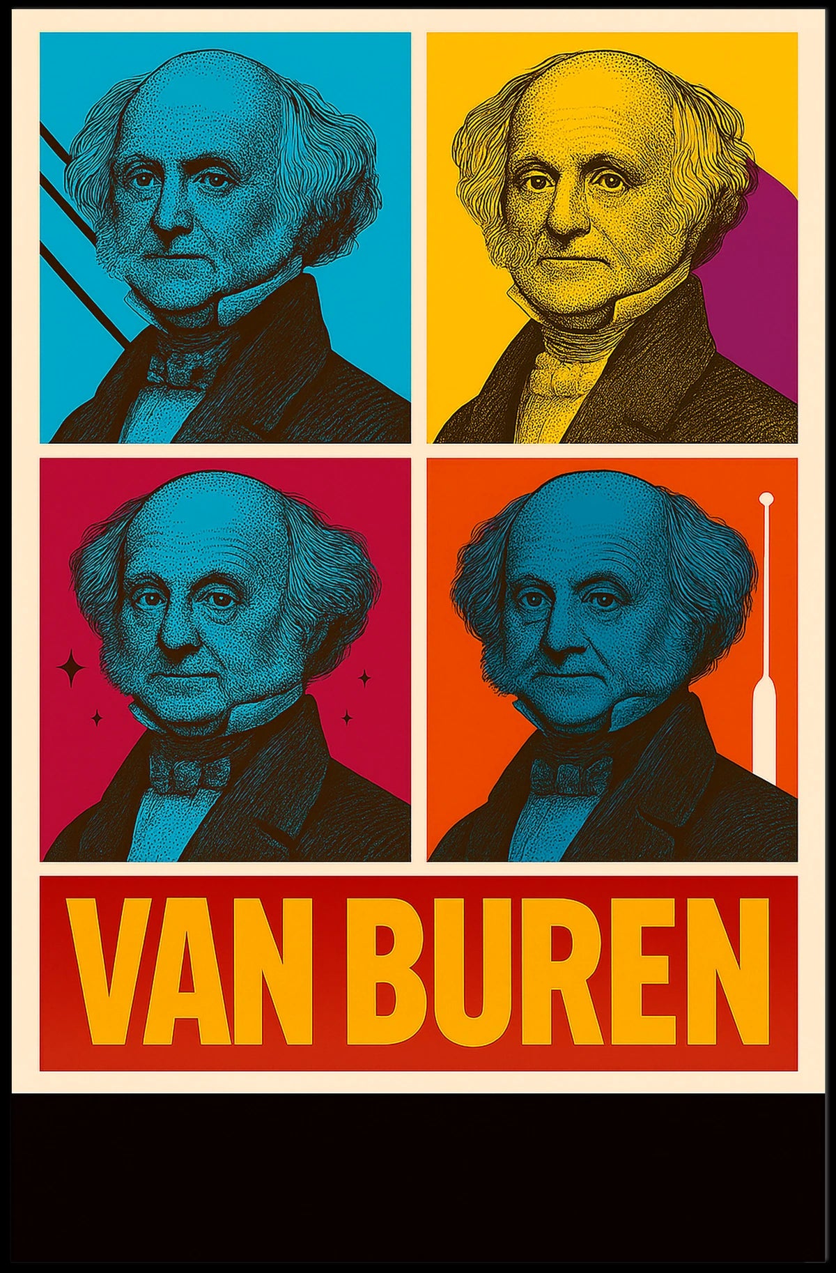 Martin Van Buren Pop Art Poster