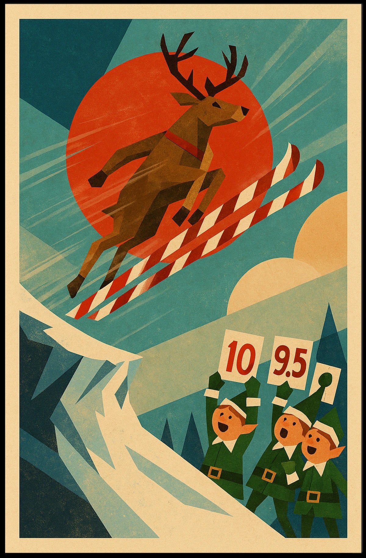 Reindeer Ski Jump Extravaganza Poster