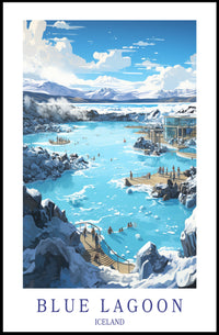 Blue Lagoon Escape: Icelandic Tranquility Travel Poster PosterGoat