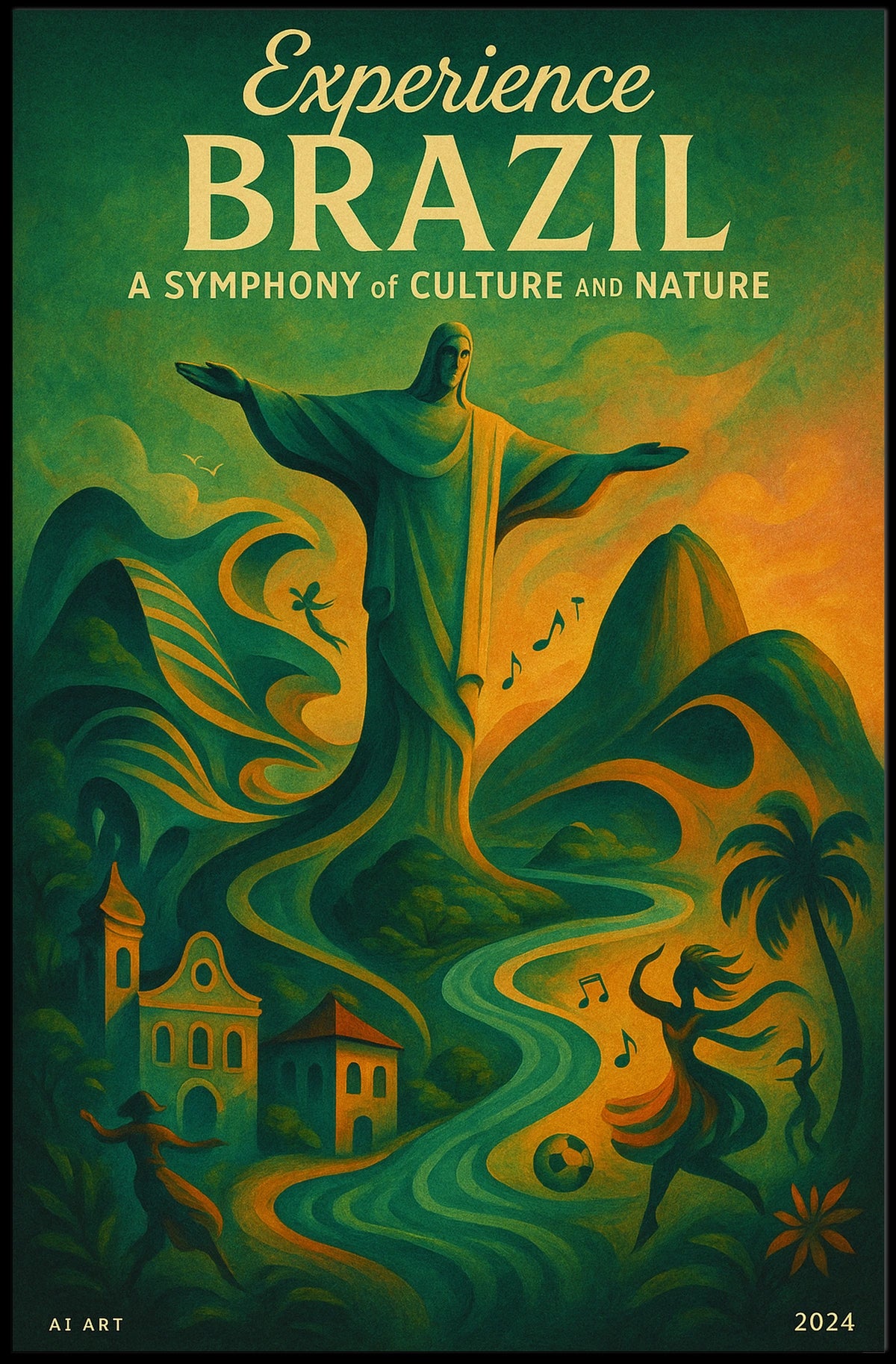 Experience Brazil A Symphony of Culture and Nature Poster